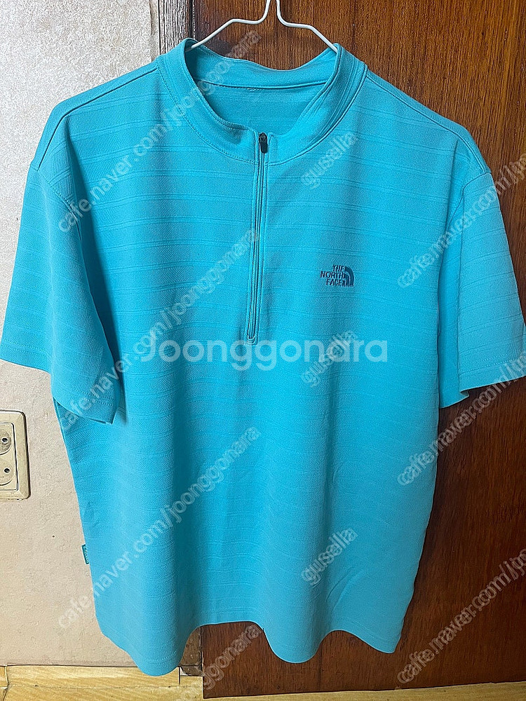 노스페이스 남자 쿨맥스 집업반팔티셔츠--0