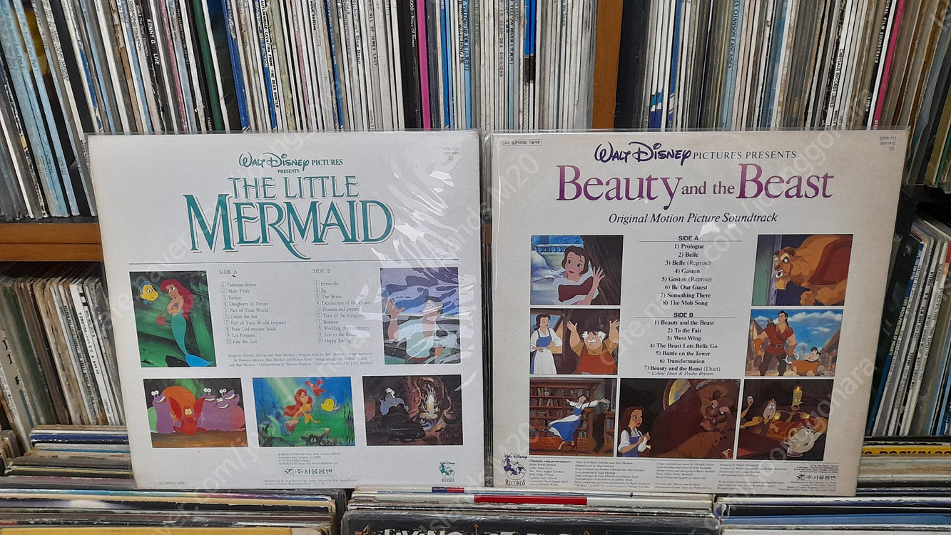 월트 디즈니 LP -미녀와 야수 Beauty and the Beast,인어공주 Little Mermaid 이미지