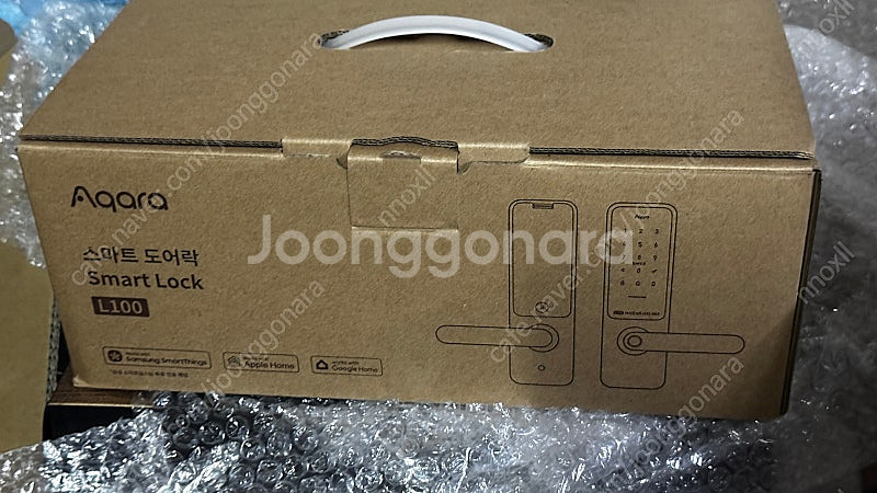 아카라 스마트 도어락 L100+보강판 미개봉 새상품--0