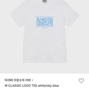 마리떼 클래식 로고 티 화이트/스카이블루 S