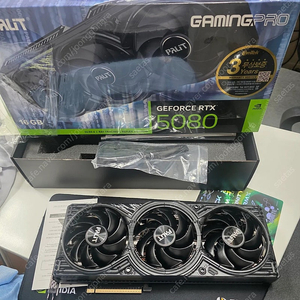 palit 지포스 rtx 5080 gamingpro d7 16gb 이엠텍 (흡연x)