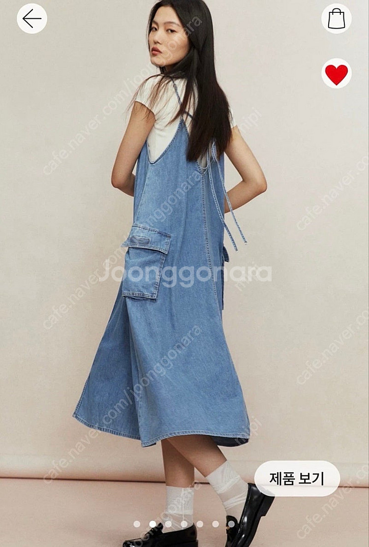 H&M 데님 카고 원피스 (새상품)--1