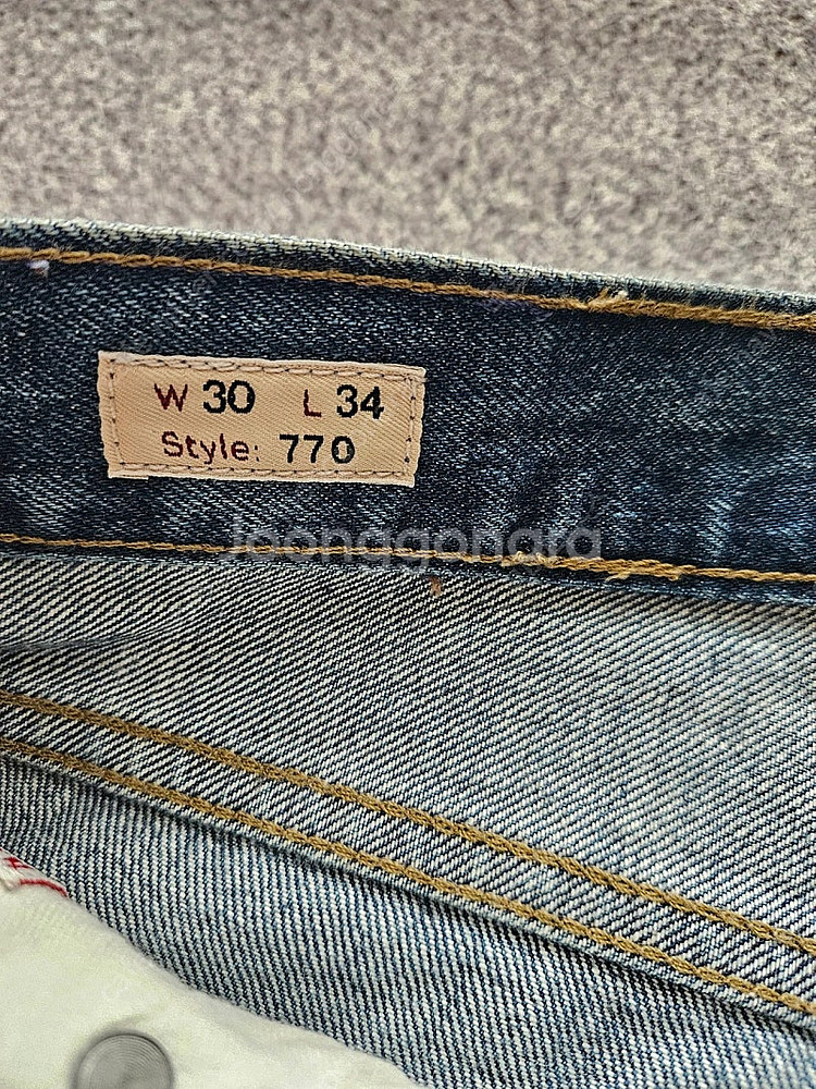 제이크루 770 카이하라 연청 셀비지 데님 lvc 오라...--3