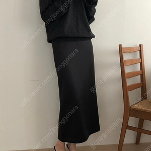 파운더스 새틴 롱 스커트 s