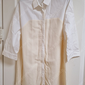 모그 견 배색 칠부 셔츠