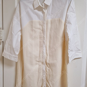 모그 견 배색 칠부 셔츠