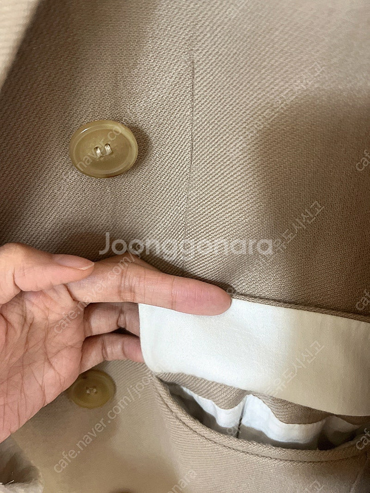 산드로 라벤 여성 울 롱코트 베이지--6