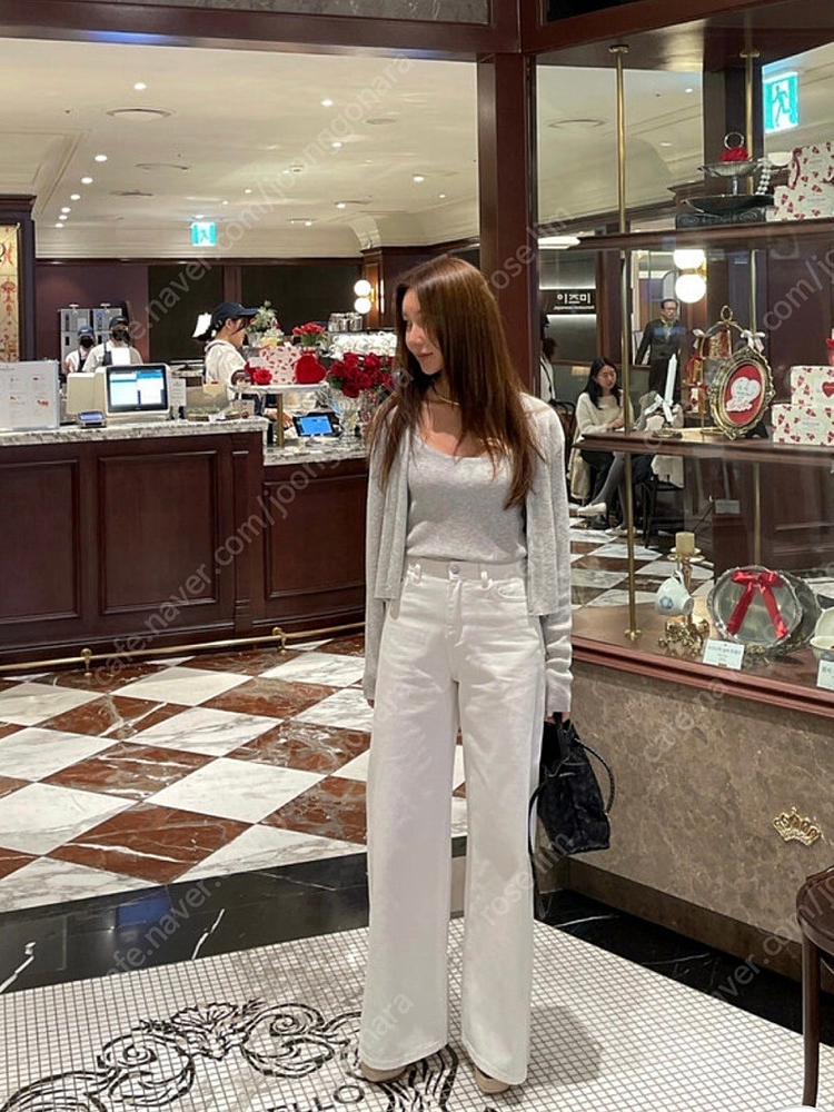 새상품/ 마이림 세미스 와이드 부츠컷 코튼 데님 오르 유메르 시에 그레이룸 공드린 엘보른 이미지