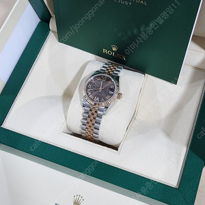 278271 데이트저스트 초코판 6로만 다이아 31미리 팔아요 롤렉스