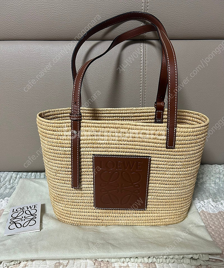 (정품) LOEWE 로에베 라피아 스퀘어 라탄백--0