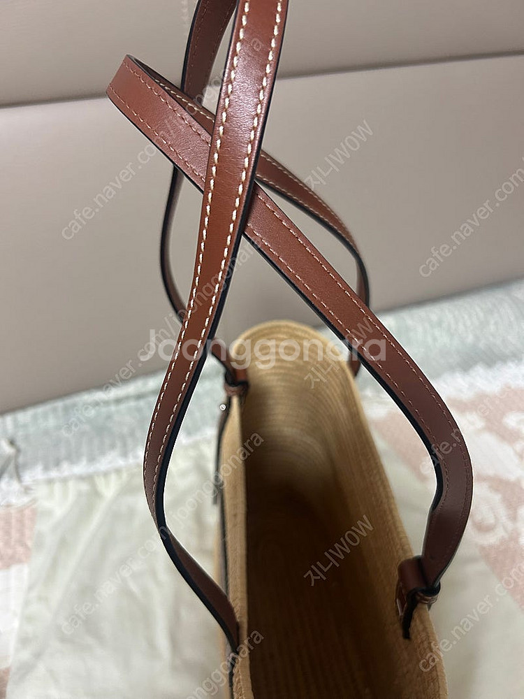 (정품) LOEWE 로에베 라피아 스퀘어 라탄백--4
