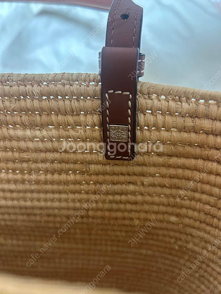 (정품) LOEWE 로에베 라피아 스퀘어 라탄백--5