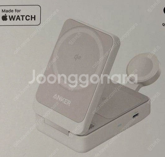 미개봉 앤커 맥고 qi2 3in1 화이트 3 in 1 ...--0