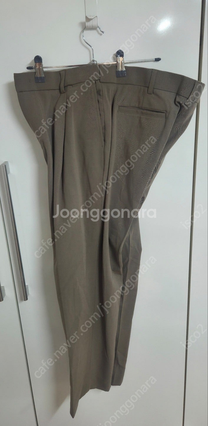 드로우핏 모즈 울 릴렉스드 턱 슬랙스(L) 그레이지--1