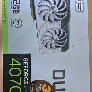 ASUS DUAL RTX 4070 OC 12GB 화이트 에디션 팝니다