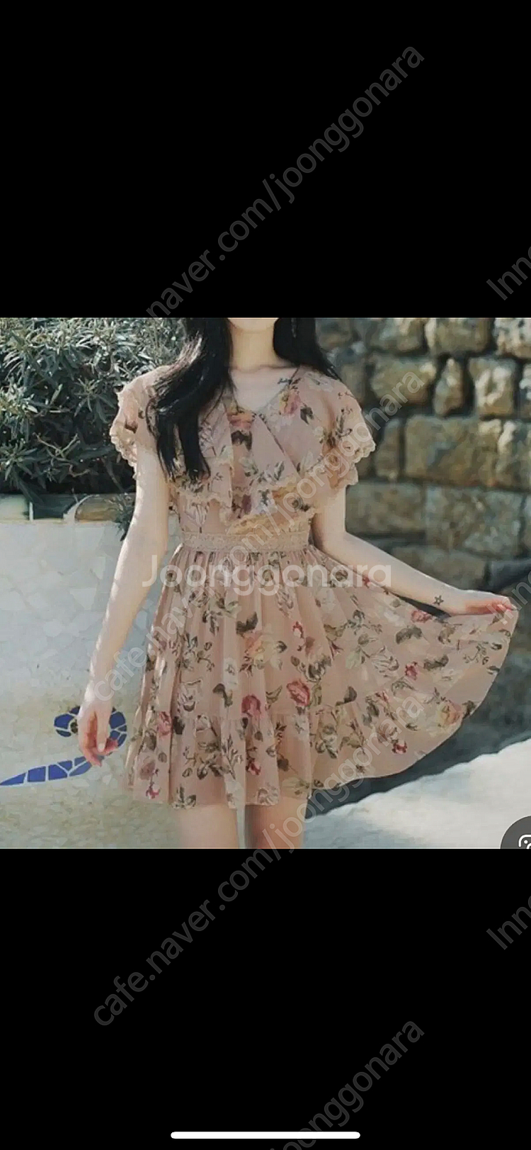 밀크코코아 1398 프릴 레이스 미니 플로럴 여름 쉬폰...--3