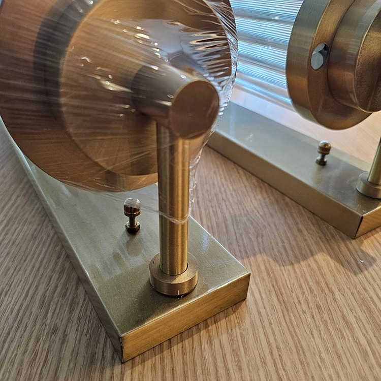 아르데코 양식 주문제작 황동 크리스탈 벽부등 27cm 2개--3