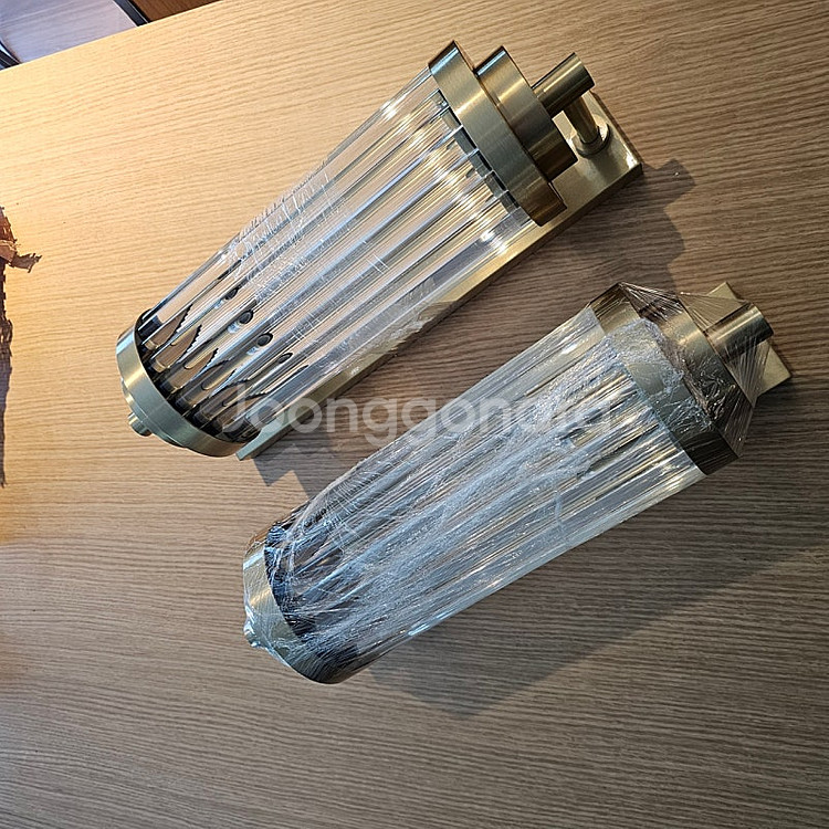 아르데코 양식 주문제작 황동 크리스탈 벽부등 27cm ...--4