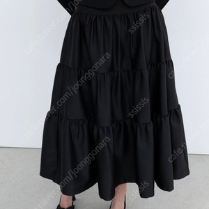 Thetis 더티스 스커트 triple tiered skirt 블랙 S 이미지