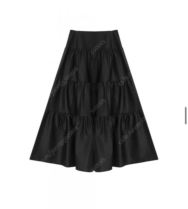 Thetis 더티스 스커트 triple tiered skirt 블랙 S 이미지