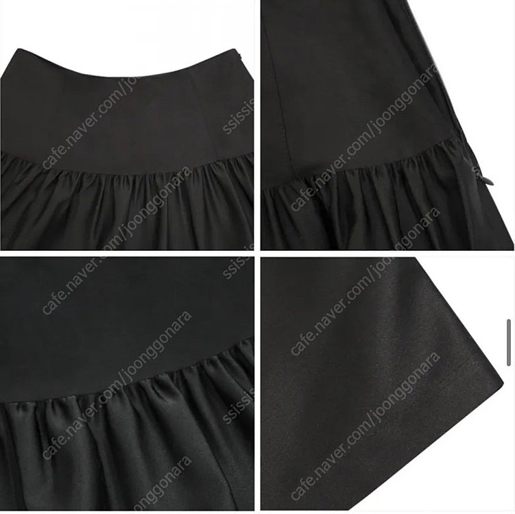 Thetis 더티스 스커트 triple tiered skirt 블랙 S 이미지