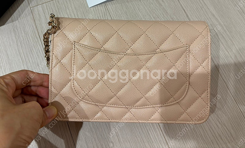 샤넬 woc 캐비어 샴골 핑크베이지--3