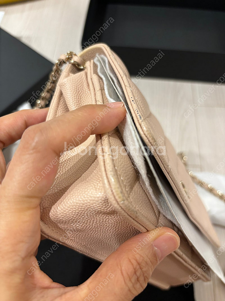 샤넬 woc 캐비어 샴골 핑크베이지--8