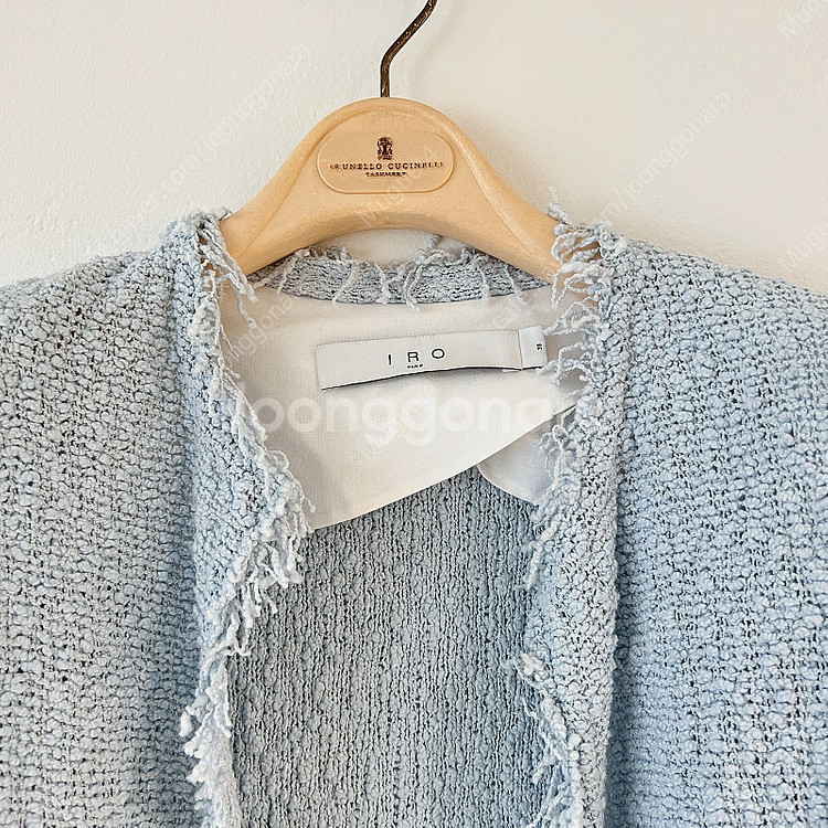 Iro 이로 하늘색 트위드 자켓--1