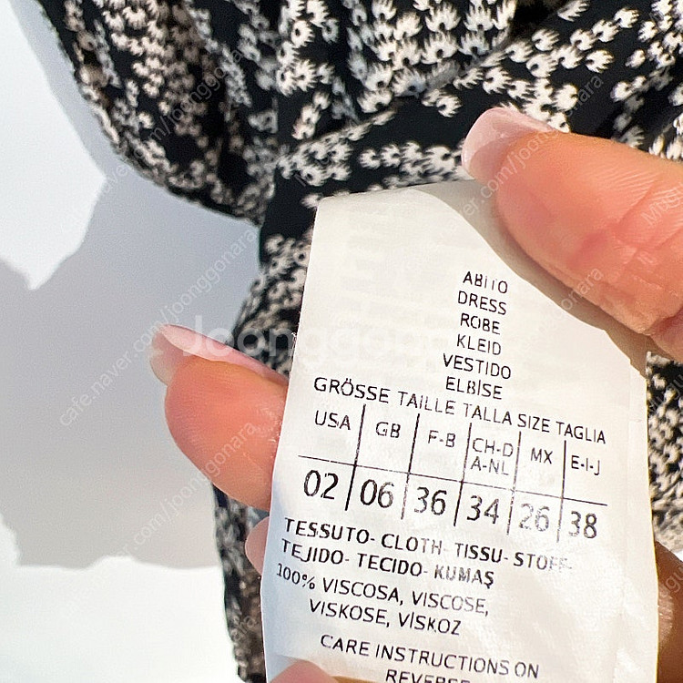 막스마라 막스앤코 네이비 패턴 원피스 US2--5