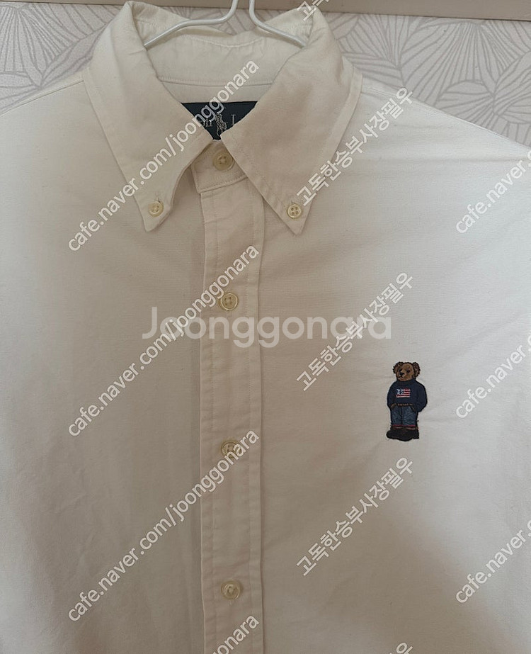 폴로 랄프로렌 성조기 베어 화이트 옥스포드 셔츠 (커플)--2