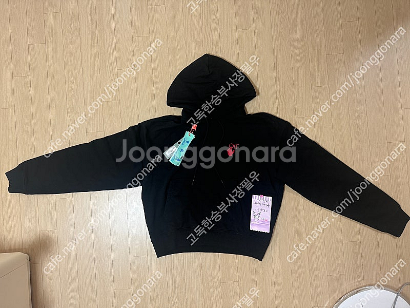 오프화이트 OFF-WHITE 스타드 애로우 오버 후드 블랙 레드--0