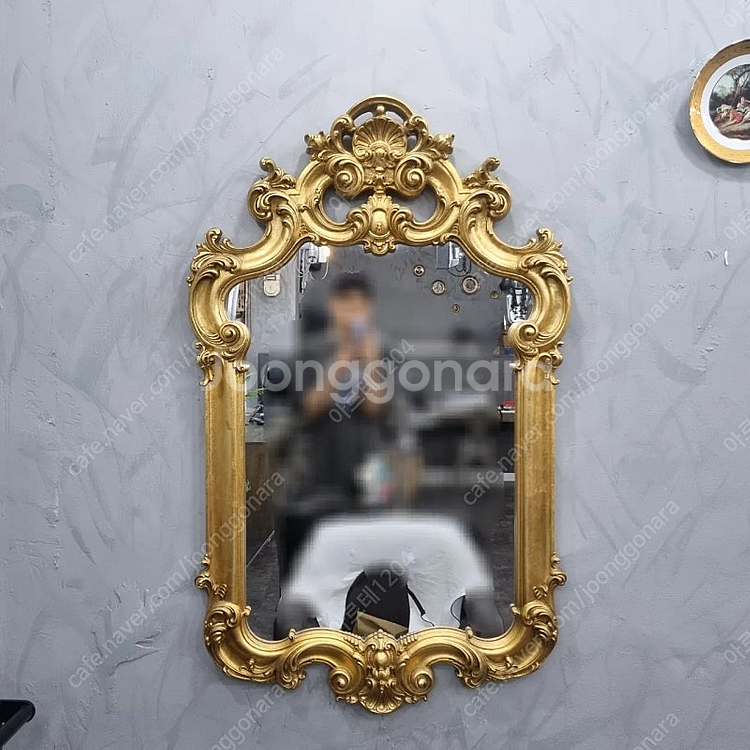 이태리 앤틱 금장 원목 거울--0