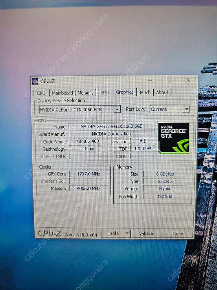 CPU i5 7500 / GTX 1060 6GB--6