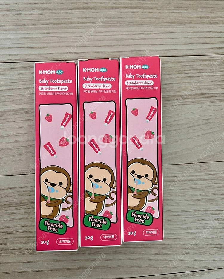 마더케이 신생아 아기칫솔 2종세트, 치약 30g 3개--2