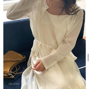 런던레이스 달리아 원피스 가디건 크림 보웬 헤브