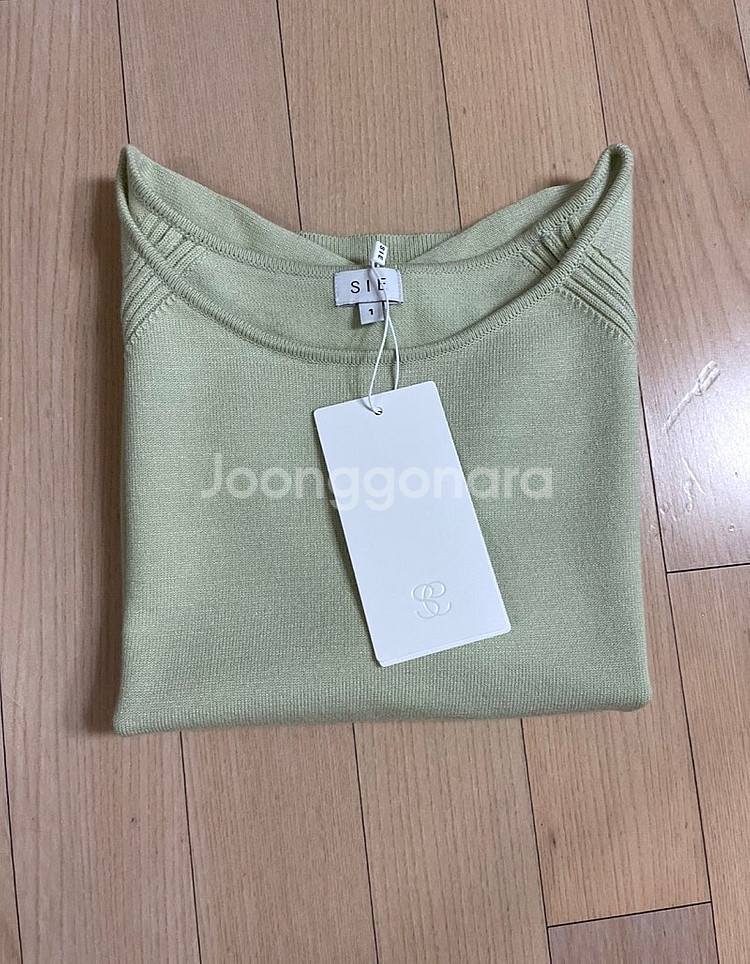 시에 베니아 크롭 니트 애플그린 s--4