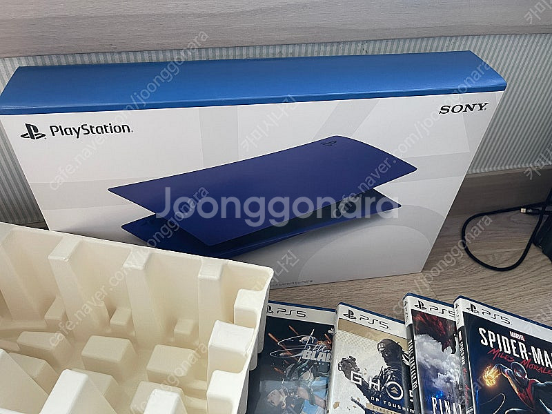 PS5 디스크 1218A+게임4개+추가커버+플스포탈 팜--2