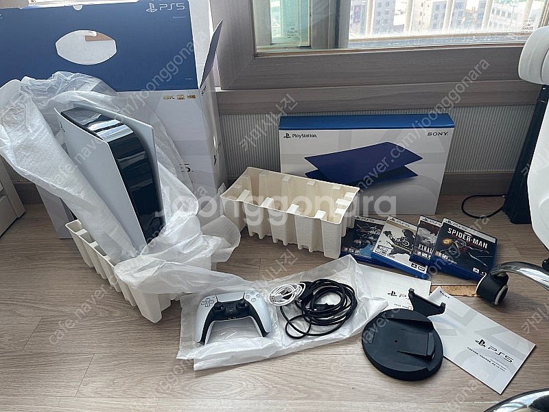 PS5 디스크 1218A+게임4개+추가커버+플스포탈 팜--7