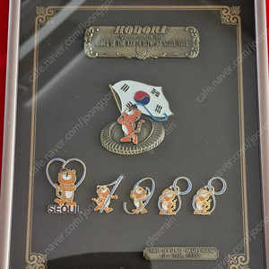 88올림픽 호돌이 뺏지 액자세트 수집품