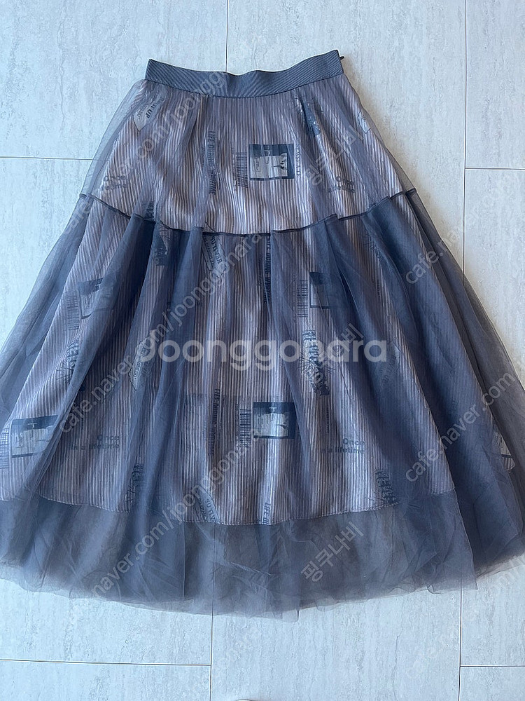 시스템 튤 레이어 스커트--3