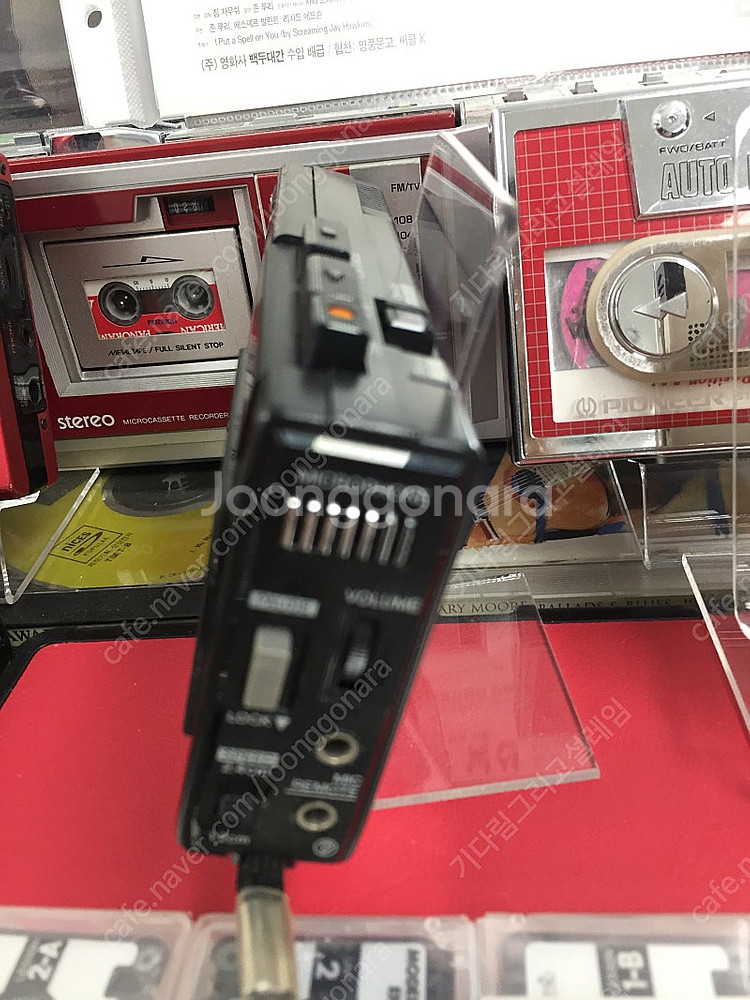 워크맨/마이크로카세트 정크품 2대 일괄판매:OLYMPUS L400+Aiwa TP-M10+녹음된 어학 테이프 5개 /...--3