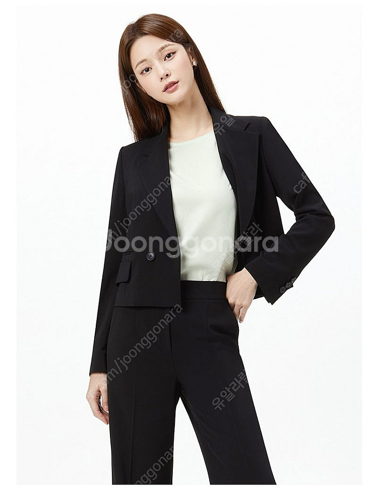 택달린 새상품) 잇미샤 크롭 테일러드 자켓 블랙 55--0