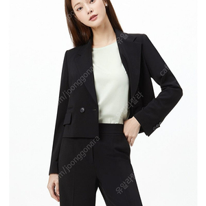 택달린 새상품) 잇미샤 크롭 테일러드 자켓 블랙 55