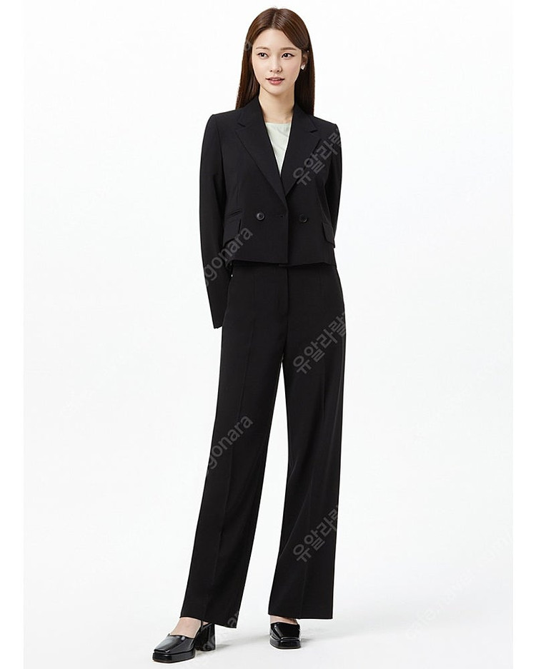 택달린 새상품) 잇미샤 크롭 테일러드 자켓 블랙 55--2