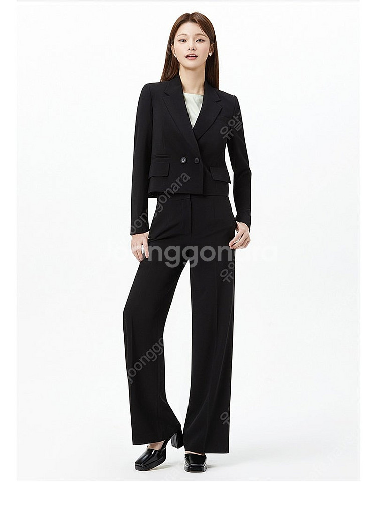 택달린 새상품) 잇미샤 크롭 테일러드 자켓 블랙 55--3