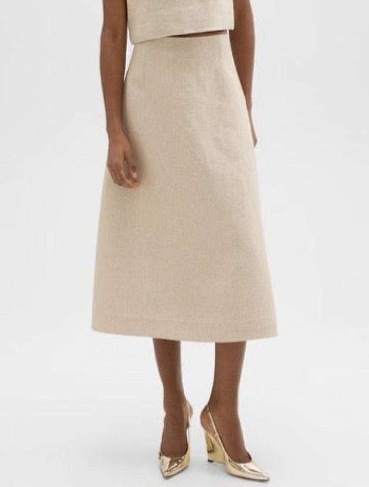 띠어리 weave linen skirt 10사이즈--1