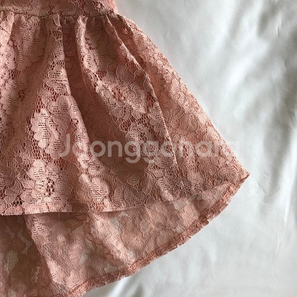 새상품] 라팜므 제작 핑크 레이스 원피스 하객원피스 돌...--1