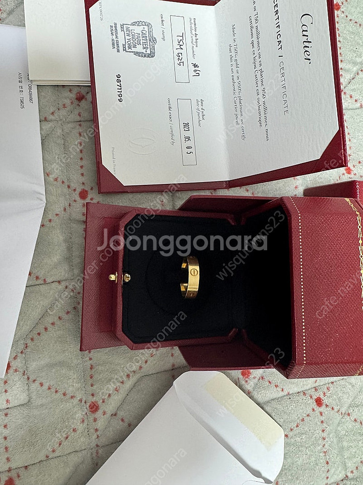 까르띠에 러브반지 옐로우골드--0