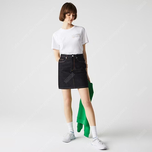 라코스테 데님 스커트 생지 34 새상품
