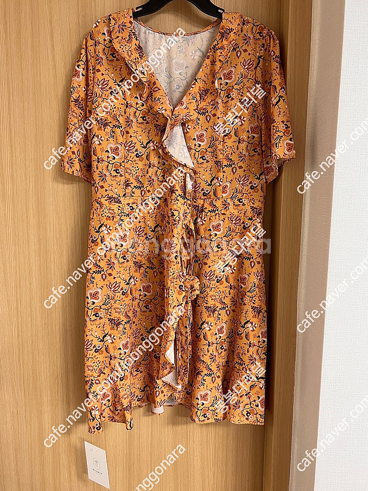 블루민 러블리 랩 원피스 미니 오렌지 M--3